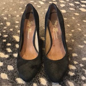 Matt Bernson Black Ponyhair Pumps